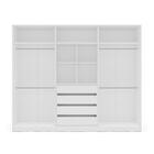 Guarda-roupa Valência 6 Portas 4 Gavetas Com Espelho Branco/a