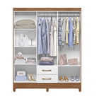 Guarda Roupa Valéria 5 Portas Naturale Branco Bnn Decor
