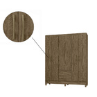 Guarda Roupa Valéria 5 Portas Sem Espelho Castanho Wood Tana