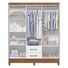 Guarda Roupa Valéria 5 Portas Sem Espelho Naturale Branco Tan