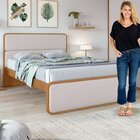 Guarda-roupa Velaris Com Espelho, Cômoda Vedra e Cama Casal L