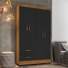 Guarda Roupa Veneza Freijó Preto Com 4 Portas
