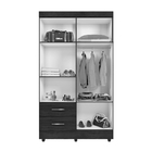 Guarda Roupa Veneza Freijó Preto Com 4 Portas