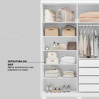 Guarda Roupa Venice 6 Portas, 4 Gavetas E 3 Cabideiros Com Pé