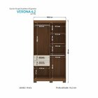 Guarda-roupa Verona 6 Portas 2 Gavetas Com Pés