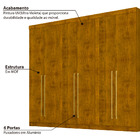 Guarda Roupa Verona 6 Portas E 8 Gavetas - Carvalho Rústico