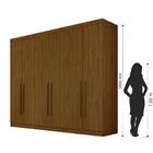Guarda Roupa Verona 6 Portas Pux Madeira Rovere
