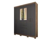 Guarda Roupa Verona 8 Portas E 2 Gavetas Com Espelhos E Pés