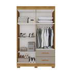 Guarda-roupa Verona Premium 4 Portas 2 Gavetas Com Espelho Sa