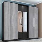 Guarda-roupa Versalhes 6 Portas 3 Gavetas - Poliman - Preto /