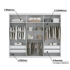 Guarda Roupa Versalhes Com 6 Portas - Branco