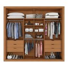 Guarda-roupa Versalles 2 Portas 6 Gavetas Cinamomo/areia