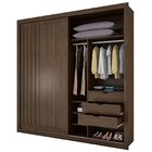 Guarda-roupa Versalles 2 Portas 6 Gavetas Nogueira