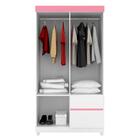 Guarda Roupa Vicenza Branco/rosa