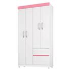 Guarda Roupa Vicenza Branco/rosa