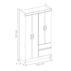 Guarda Roupa Vicenza Nogal/vanilla