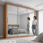 Guarda-roupa Viena Espelhado Yescasa Cinamomo/off White