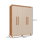 Guarda Roupa Viena P/ Quarto De Solteiro 100% Mdf Camas Fênix