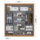 Guarda-roupa Viena Yescasa 208cm X 185cm Cinamomo/off White