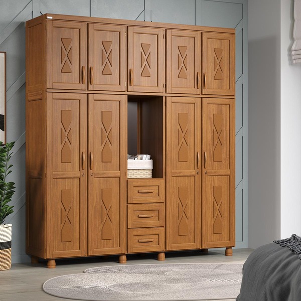 Guarda-roupa Vienacapelinha 9 Portas E 3 Gavetas Madeira Pinu