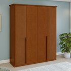 Guarda-roupa Vince 4 Portas 2 Gavetas 5 Prateleiras Frassino