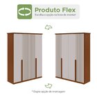 Guarda-roupa Vince 4 Portas 2 Gavetas 5 Prateleiras Frassino/