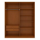 Guarda-roupa Vince 4 Portas 2 Gavetas 5 Prateleiras Frassino/