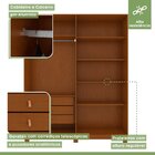 Guarda-roupa Vince 4 Portas 3 Gavetas 5 Prateleiras Com Pés F