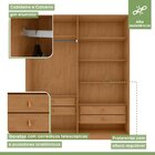 Guarda-roupa Vince 4 Portas 4 Gavetas 4 Prateleiras Amendoa C