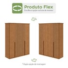 Guarda-roupa Vince 4 Portas 4 Gavetas 4 Prateleiras Amendoa C