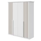 Guarda-roupa Vince 4 Portas 4 Gavetas 4 Prateleiras Branco