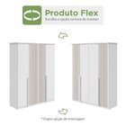 Guarda-roupa Vince 4 Portas 4 Gavetas 4 Prateleiras Branco