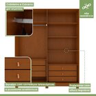 Guarda-roupa Vince 4 Portas 6 Gavetas 4 Prateleiras Com Espel