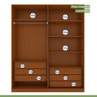 Guarda-roupa Vince 4 Portas 6 Gavetas 4 Prateleiras Com Espel