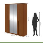 Guarda-roupa Vince 4 Portas 6 Gavetas 4 Prateleiras Com Espel