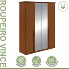 Guarda-roupa Vince 4 Portas 6 Gavetas 4 Prateleiras Com Espel