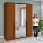 Guarda-roupa Vince 4 Portas 6 Gavetas 4 Prateleiras Com Espel