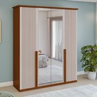 Guarda-roupa Vince 4 Portas 6 Gavetas 4 Prateleiras Com Espel