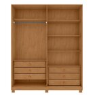 Guarda-roupa Vince 4 Portas 6 Gavetas 4 Prateleiras Com Pés A