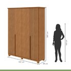 Guarda-roupa Vince 4 Portas 6 Gavetas 4 Prateleiras Com Pés A