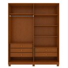 Guarda-roupa Vince 4 Portas 6 Gavetas 4 Prateleiras Com Pés F