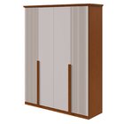 Guarda-roupa Vince 4 Portas 6 Gavetas 4 Prateleiras Frassino/