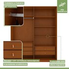 Guarda-roupa Vince 4 Portas 6 Gavetas 4 Prateleiras Frassino/