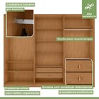 Guarda-roupa Vince 6 Portas 2 Gavetas 9 Prateleiras Amendoa C