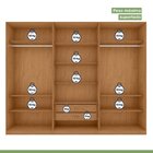 Guarda-roupa Vince 6 Portas 2 Gavetas 9 Prateleiras Amendoa C
