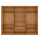 Guarda-roupa Vince 6 Portas 2 Gavetas 9 Prateleiras Amendoa C