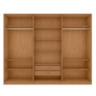 Guarda-roupa Vince 6 Portas 2 Gavetas 9 Prateleiras Com Espel