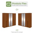 Guarda-roupa Vince 6 Portas 2 Gavetas 9 Prateleiras Com Espel