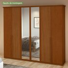 Guarda-roupa Vince 6 Portas 2 Gavetas 9 Prateleiras Com Espel