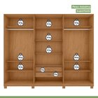 Guarda-roupa Vince 6 Portas 2 Gavetas 9 Prateleiras Com Pés A